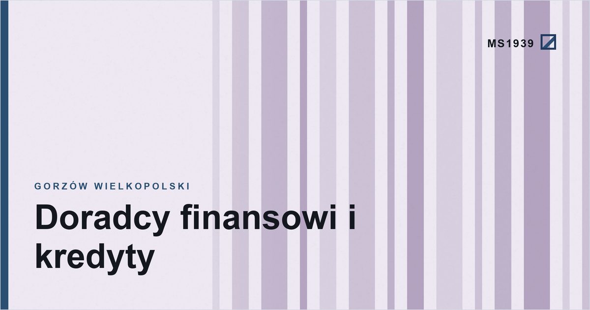 Grafika poglądowa kategorii doradcy finansowi i kredyty w Gorzowie Wielkopolskim