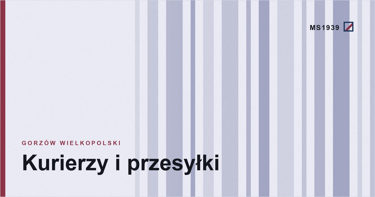 Grafika poglądowa kategorii kurierzy i przesyłki w Gorzowie Wielkopolskim