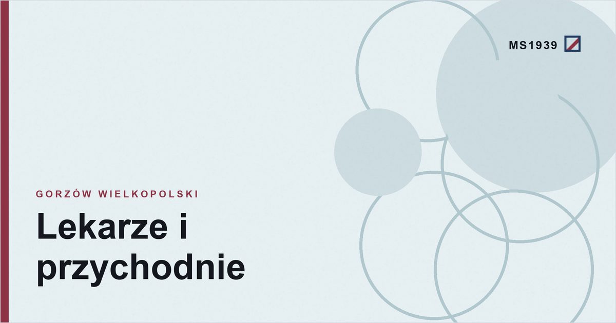 Grafika poglądowa kategorii lekarze i przychodnie w Gorzowie Wielkopolskim