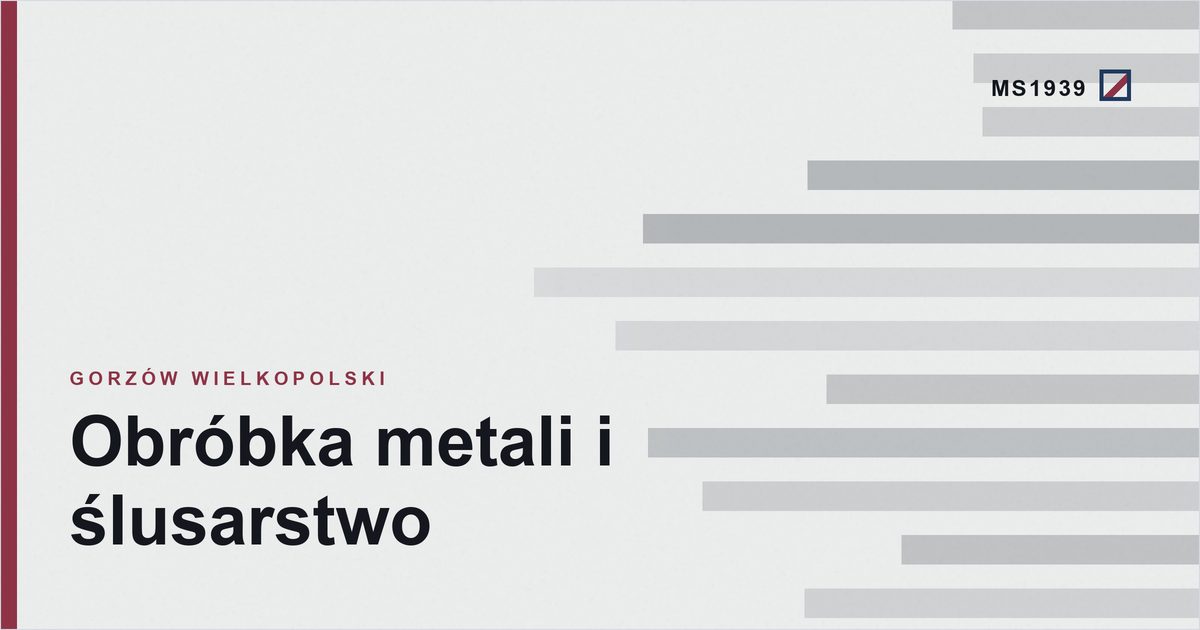 Grafika poglądowa kategorii obróbka metali i ślusarstwo w Gorzowie Wielkopolskim
