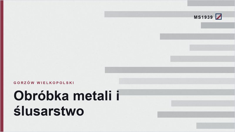 Grafika poglądowa kategorii obróbka metali i ślusarstwo w Gorzowie Wielkopolskim