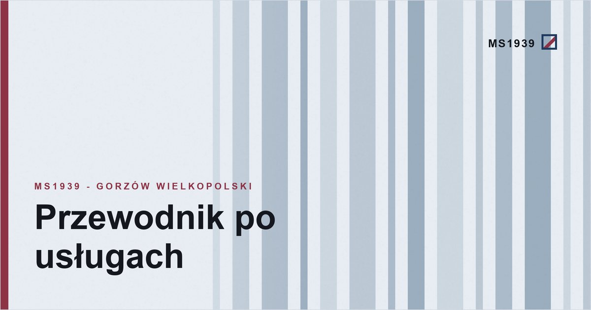 Grafika serwisu MS1939 - przewodnik po usługach w Gorzowie Wielkopolskim