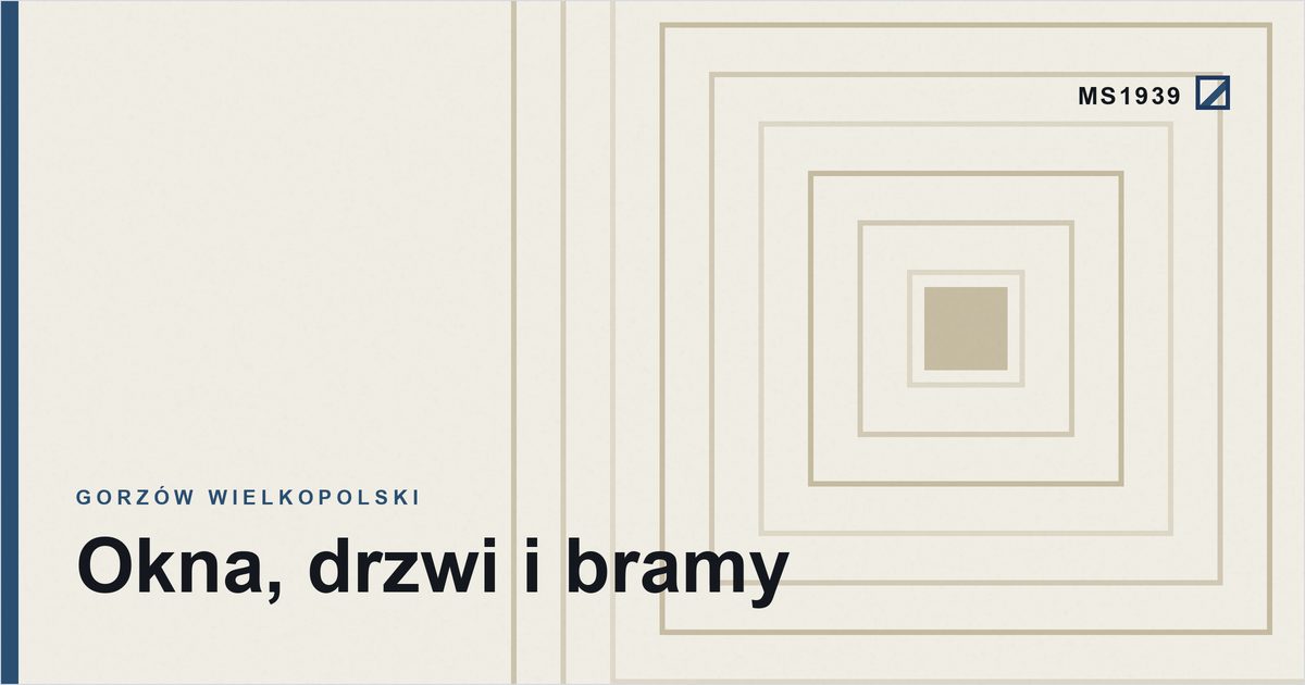 Grafika poglądowa kategorii okna, drzwi i bramy w Gorzowie Wielkopolskim