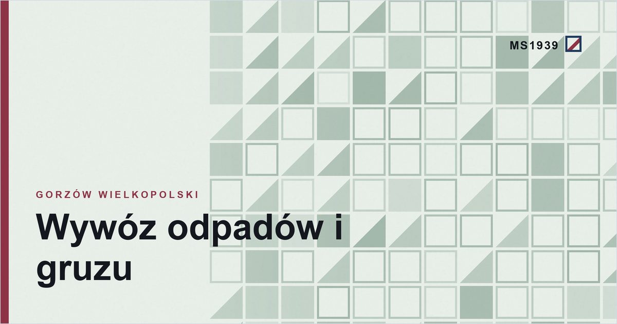 Grafika poglądowa kategorii wywóz odpadów i gruzu w Gorzowie Wielkopolskim