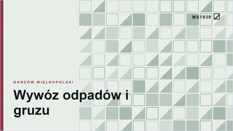 Grafika poglądowa kategorii wywóz odpadów i gruzu w Gorzowie Wielkopolskim